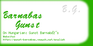 barnabas gunst business card